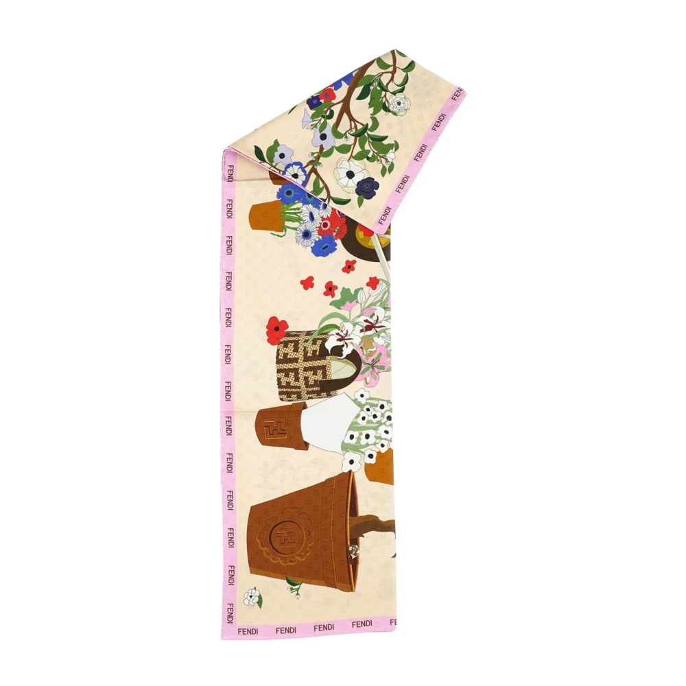 Fendi Multicolor Silk Square Scarf - Female - Silk Scarves - One Size - Accessories
