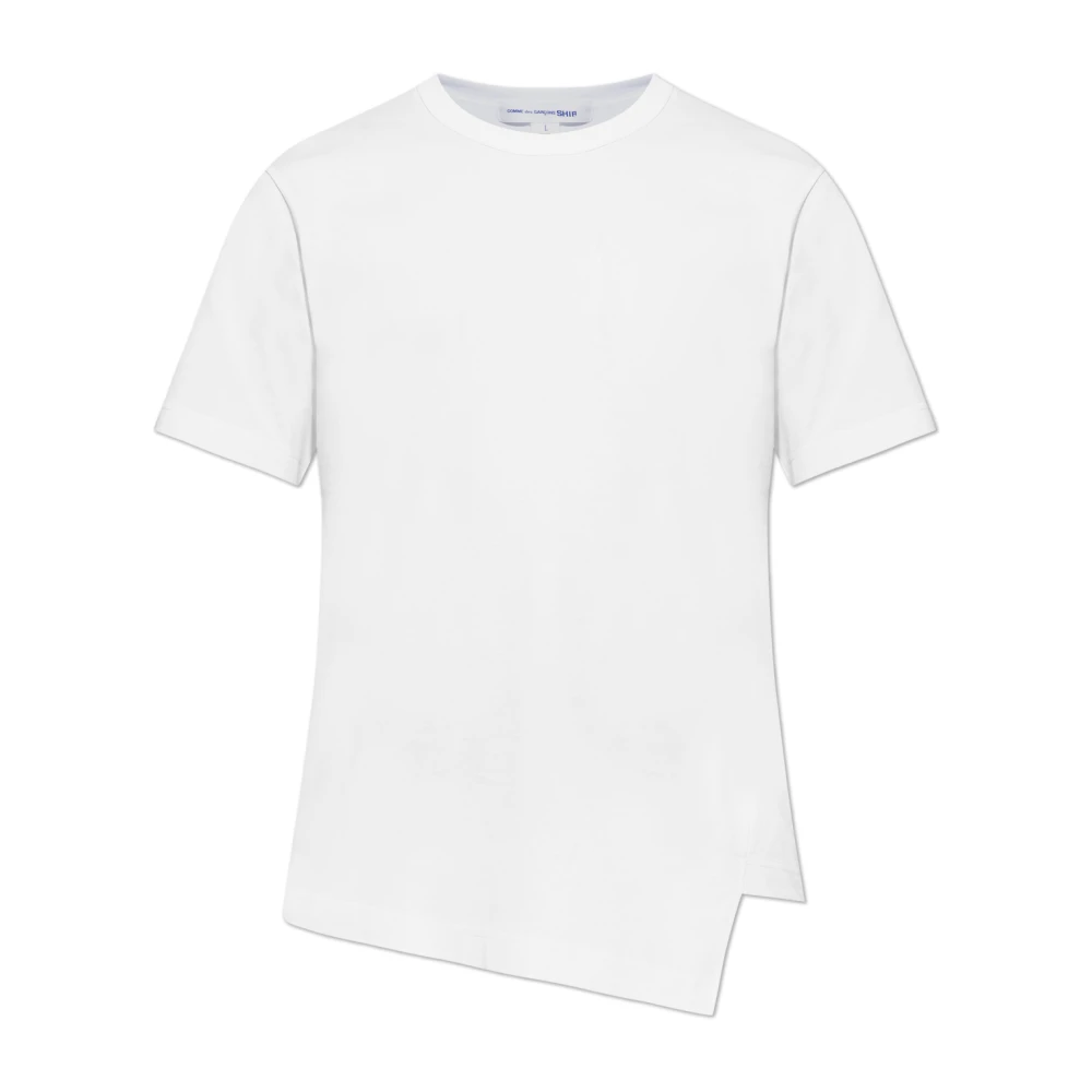 Comme des Garçons T-shirt met asymmetrische zoom White Heren