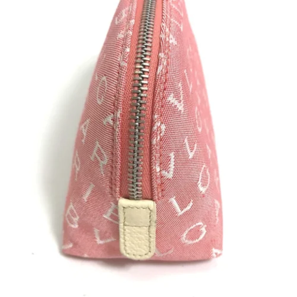Bvlgari Vintage Pre-owned Canvas pouches Pink Dames