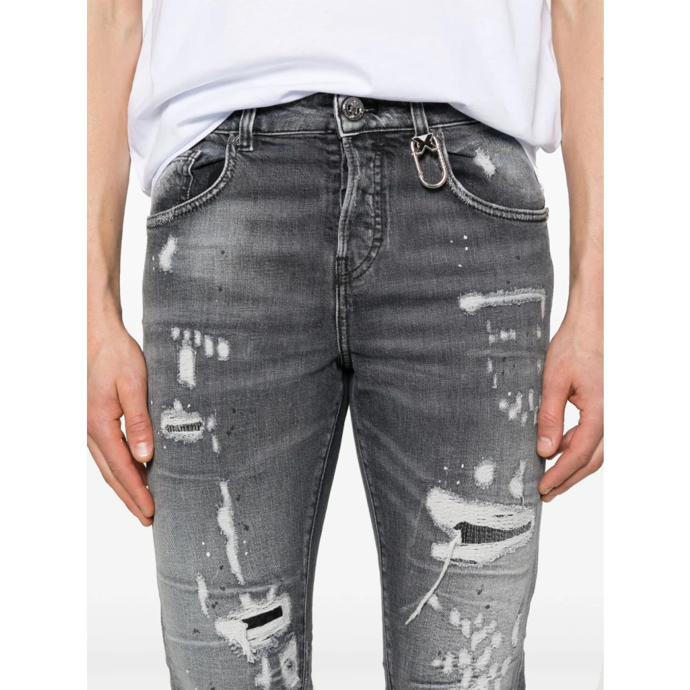 John Richmond Zwarte Jeans voor Moderne Man Black Heren