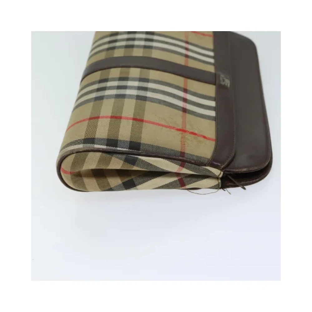 Burberry Vintage Pre-owned Cotton clutches Beige Dames