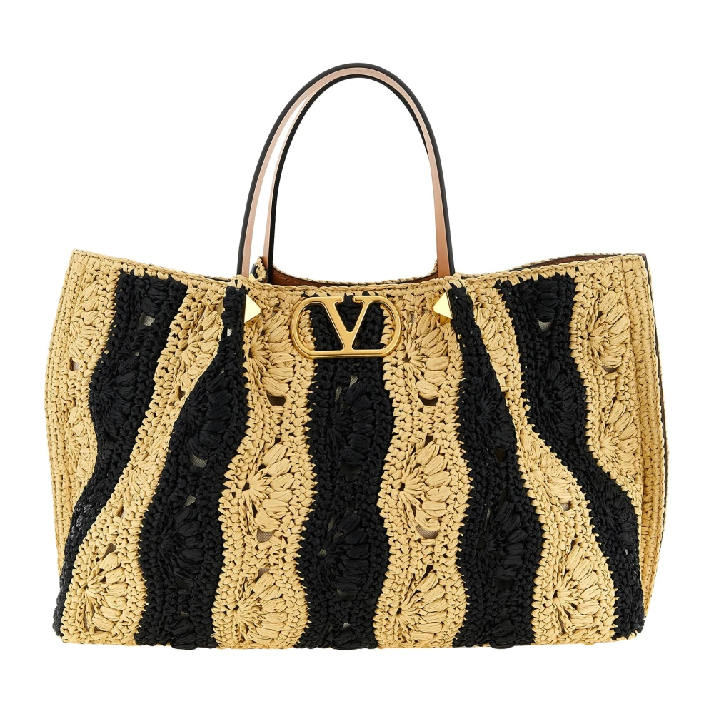 Valentino Garavani Women's Vlogo Signature Medium Raffia Tote