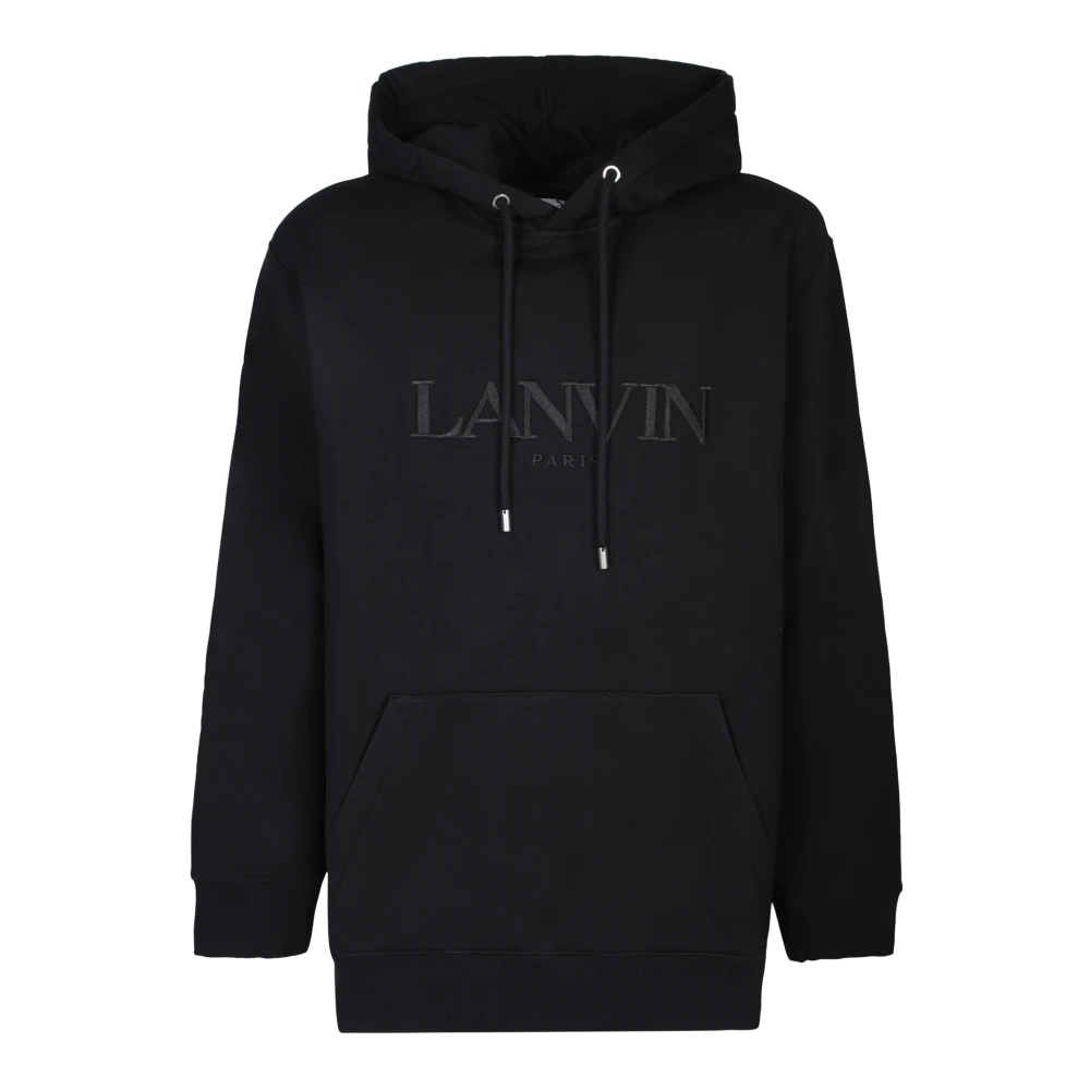 Lanvin Zwarte Sweatshirt Stijlvol Comfortabel Ss24 Black Heren