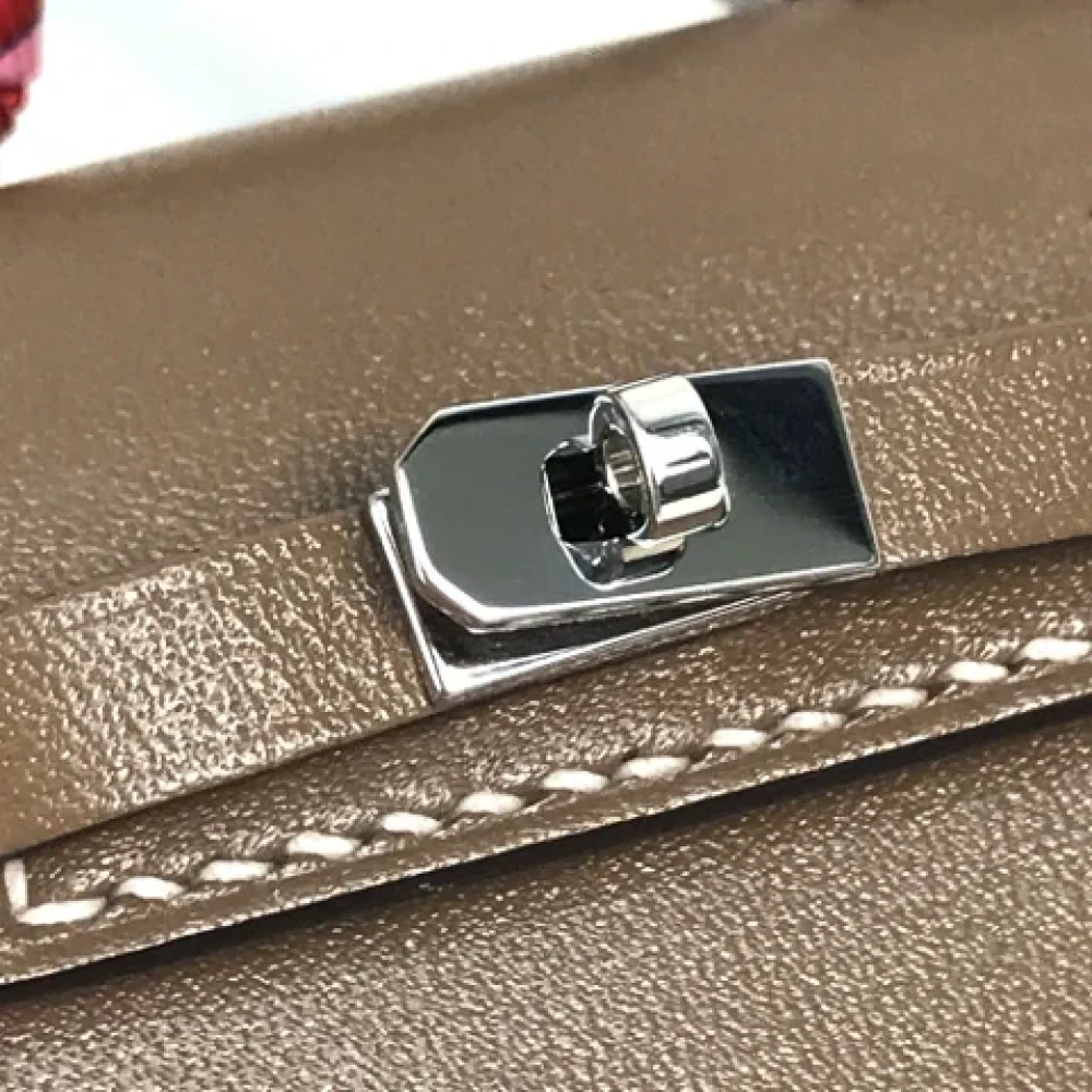 Hermès Vintage Pre-owned Fabric handbags Brown Dames
