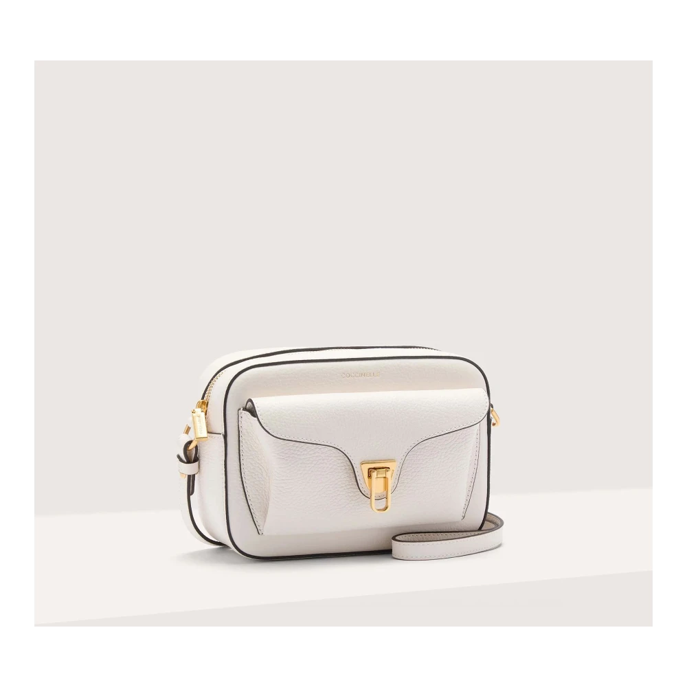 Coccinelle Witte Cameratas met Metalen Sluiting White Dames