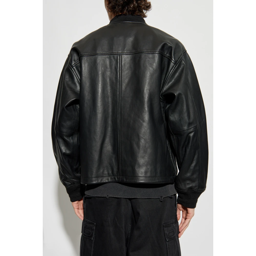 Diesel Leren jas L-Khat Black Heren