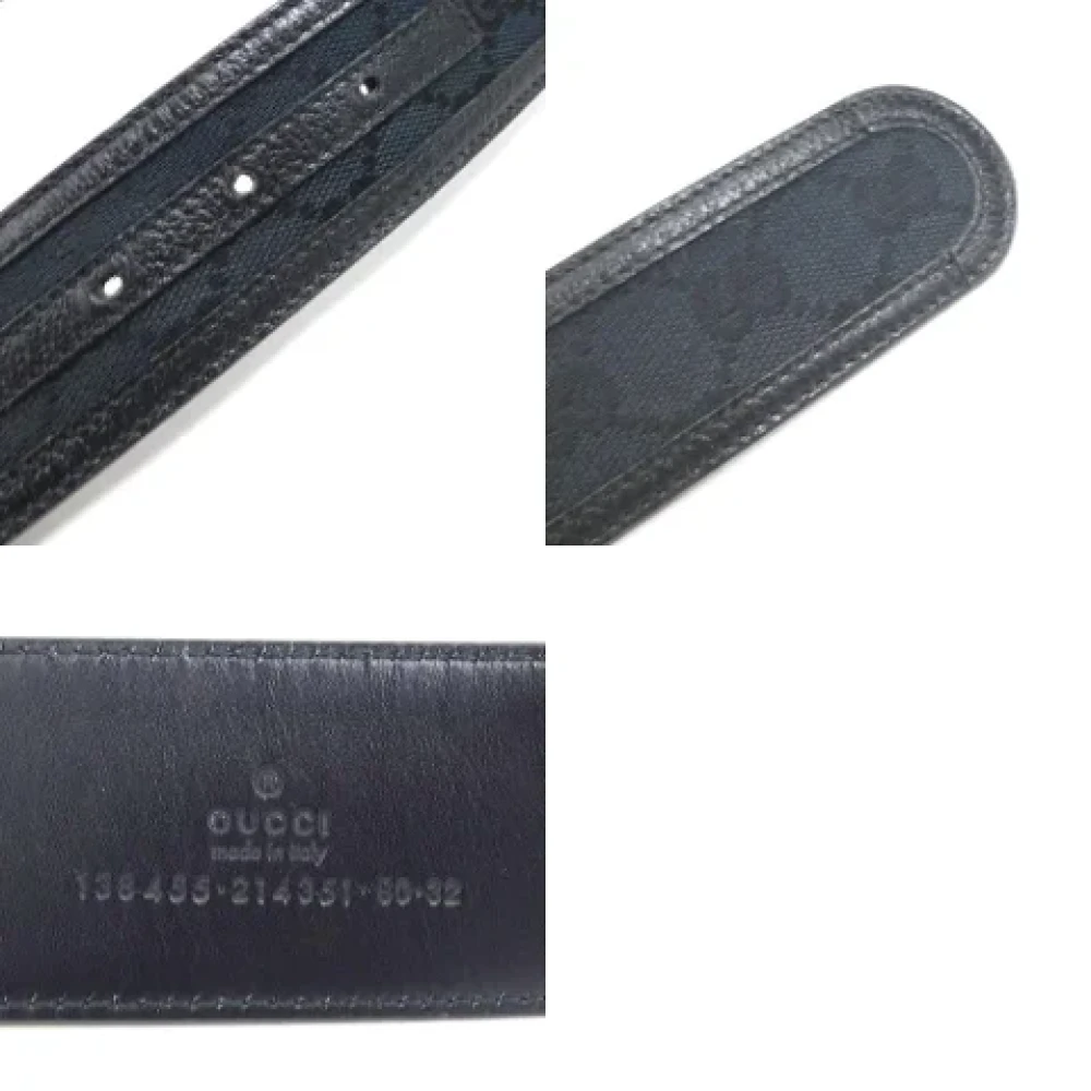 Gucci Vintage Pre-owned Canvas belts Black Dames