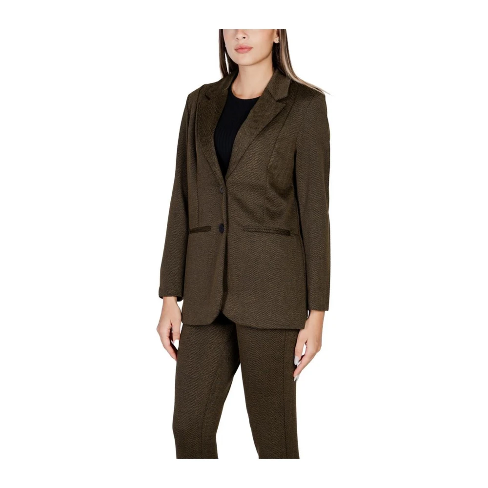 Ichi Herfst Winter Dames Blazer Collectie Green Dames
