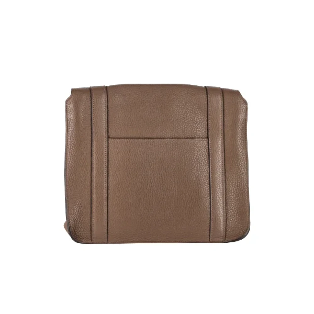 Hermès Vintage Pre-owned Leather shoulder-bags Brown Heren