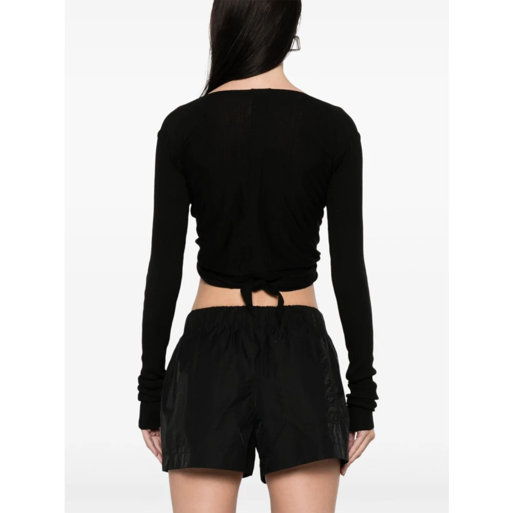 Rick Owens Trui met strikdetail en lange mouwen Black Dames