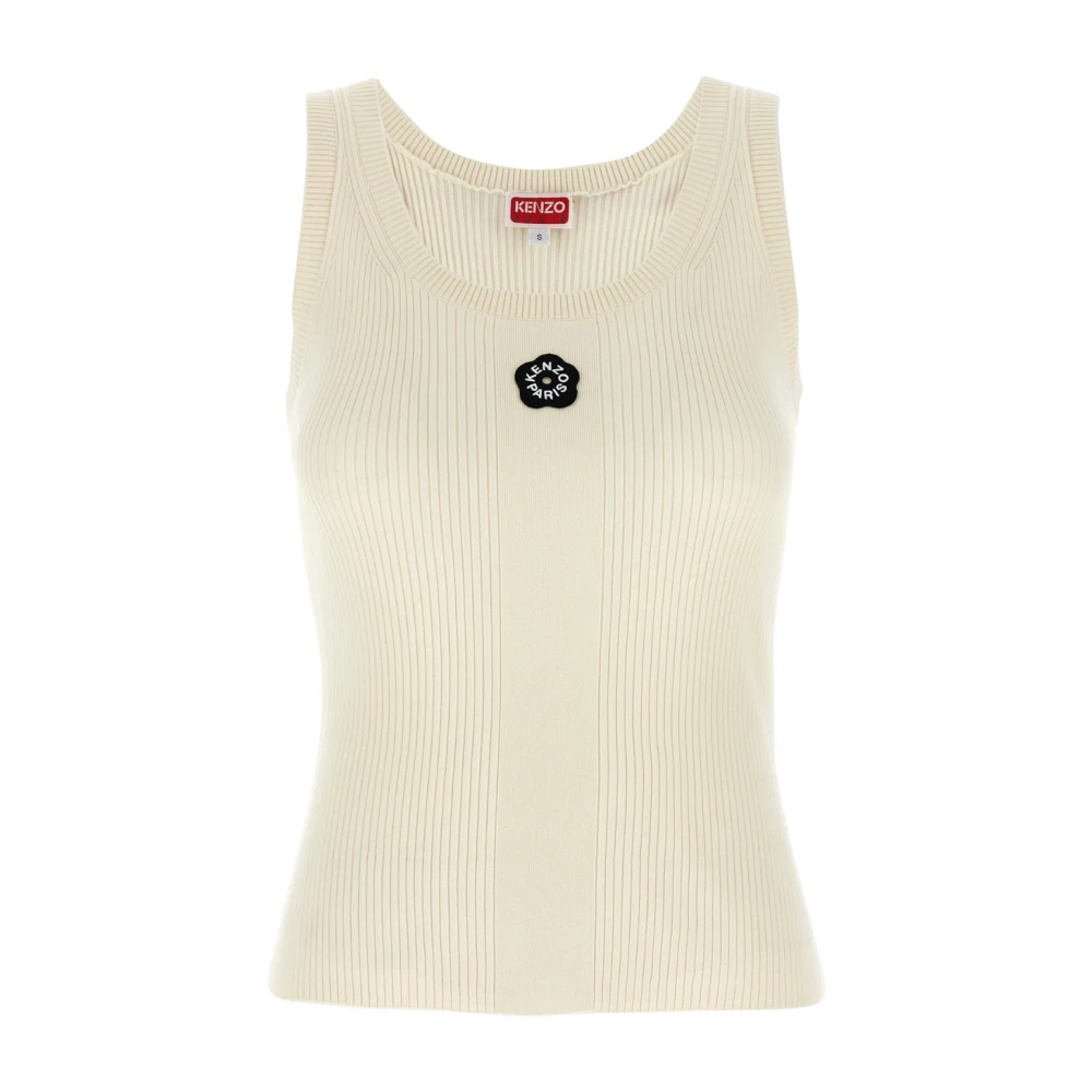 Kenzo Women's White Sleeveless Tops, S, Top For