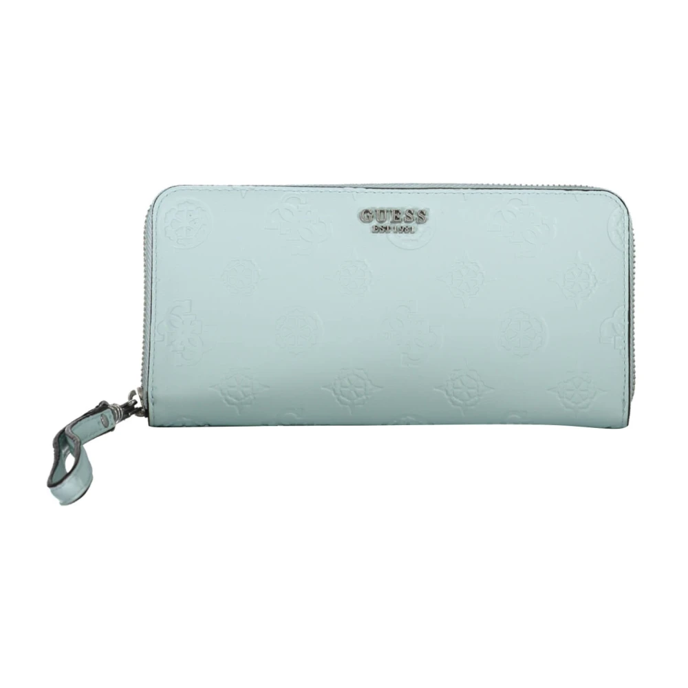 Guess Blauwe Damesportemonnee met Ritssluiting Blue Dames