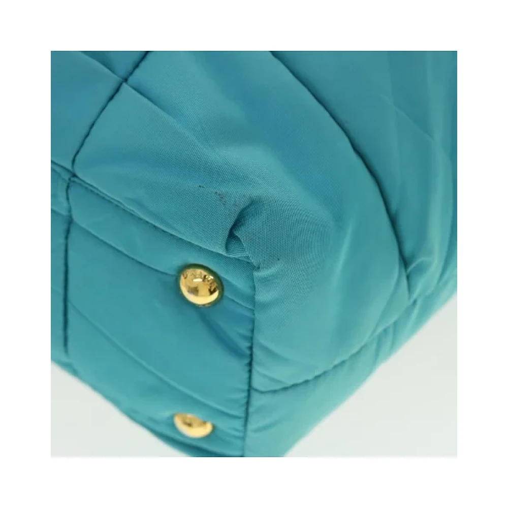 Prada Vintage Pre-owned Nylon handbags Blue Dames