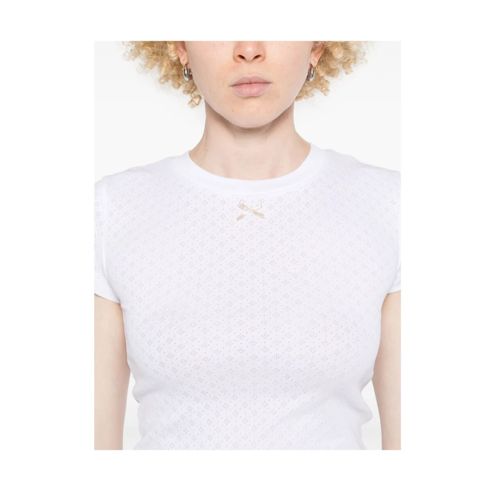 Birgitte Herskind Witte Strik Detail T-shirt White Dames