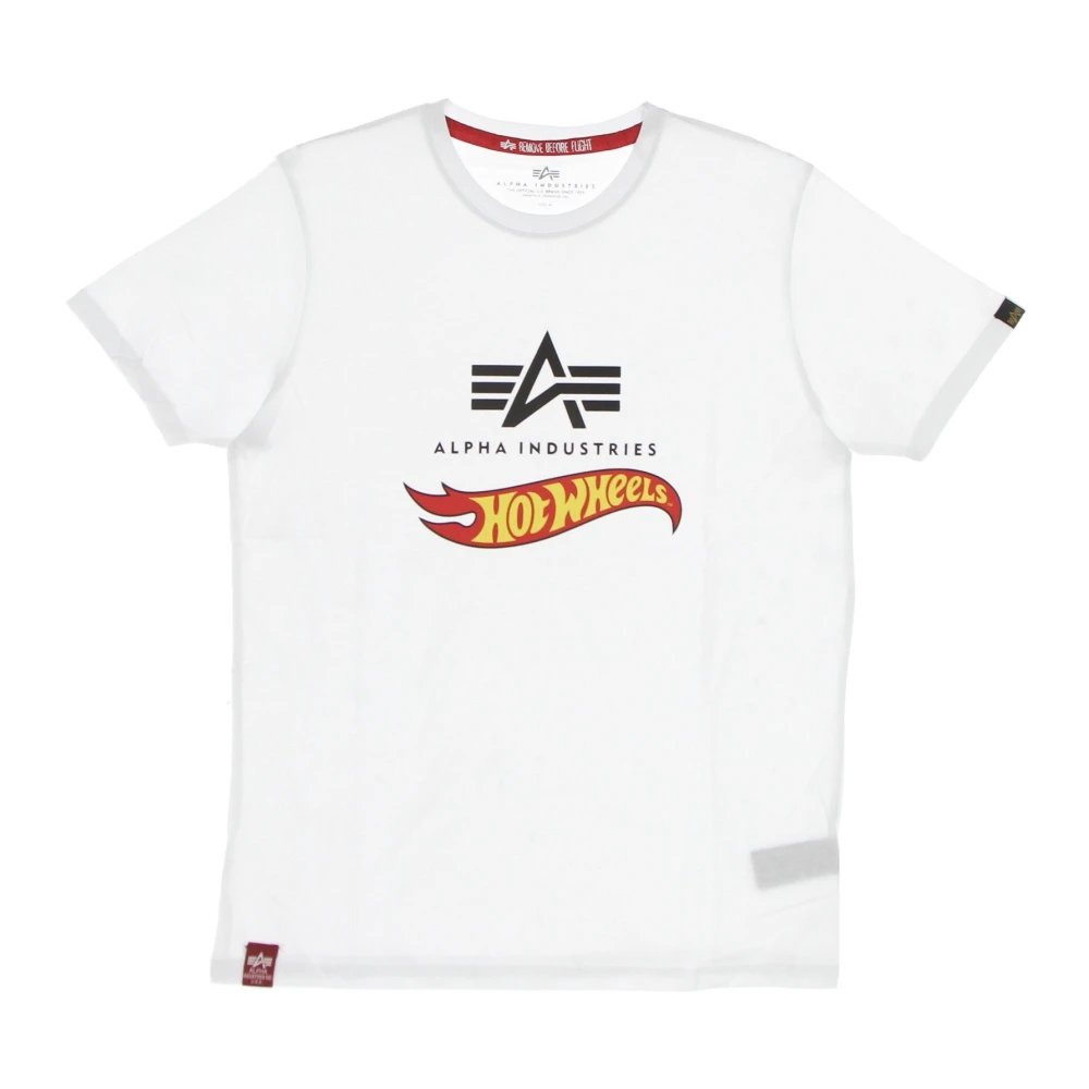 Alpha industries Hot Wheels Flag Tee Wit Heren T-Shirt White Heren