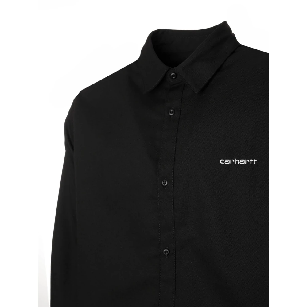 Carhartt WIP Script Logo Overshirt Black Heren