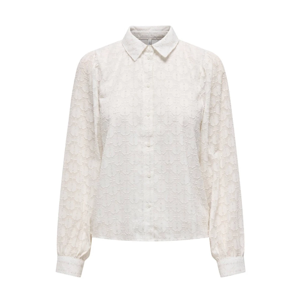 Only Lange Mouw Shirt Onlnadine Stijl Beige Dames