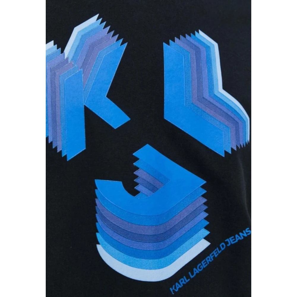 Karl Lagerfeld Heren 3D Monogram Regular T-Shirt Black Heren