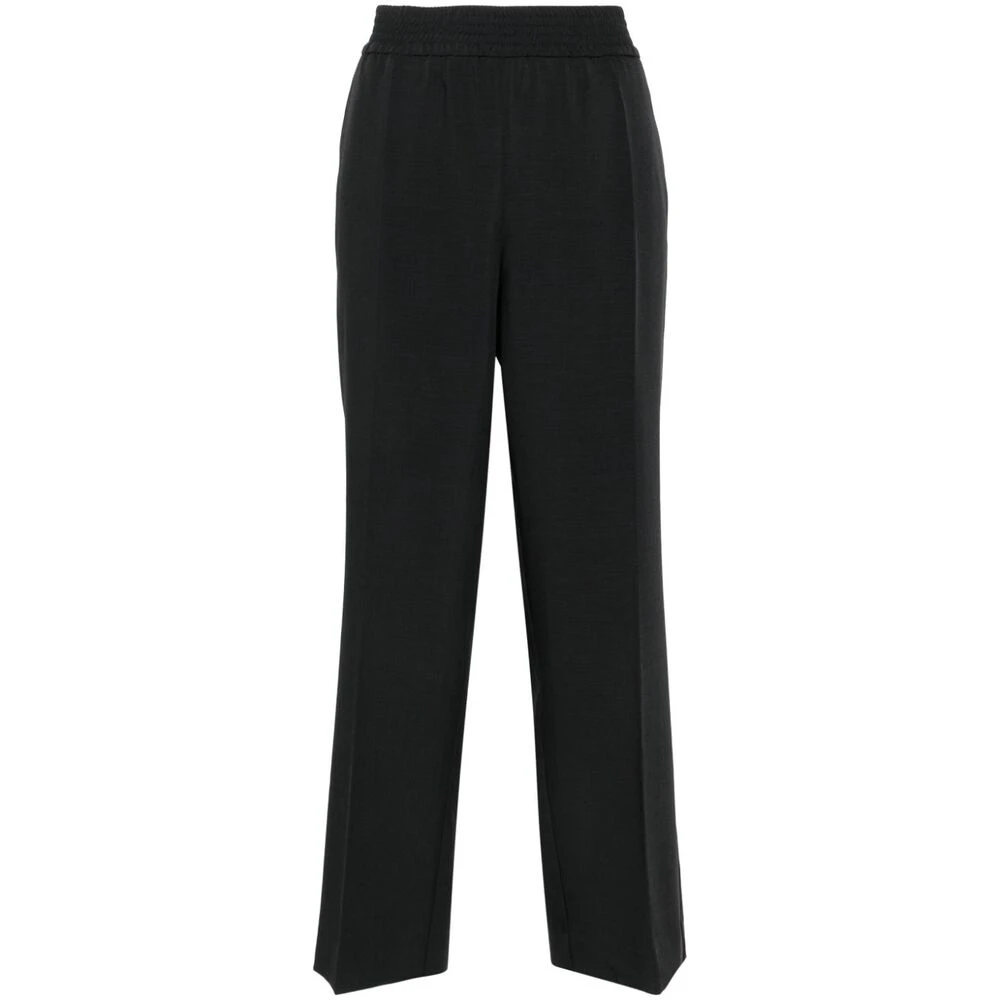 Birgitte Herskind Zwarte Crepe Straight Leg Broek Black Dames