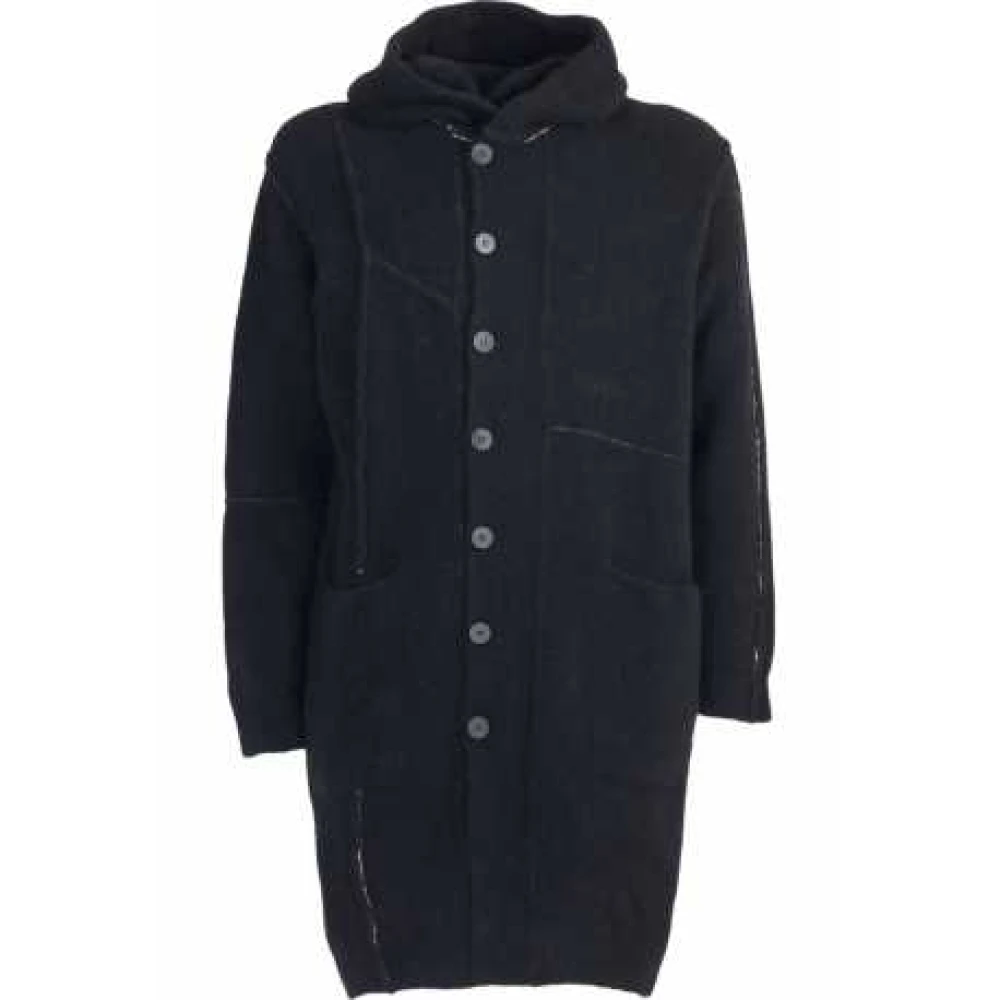 Isabel Benenato Lange Hooded Yak Vest Zwart Black Heren