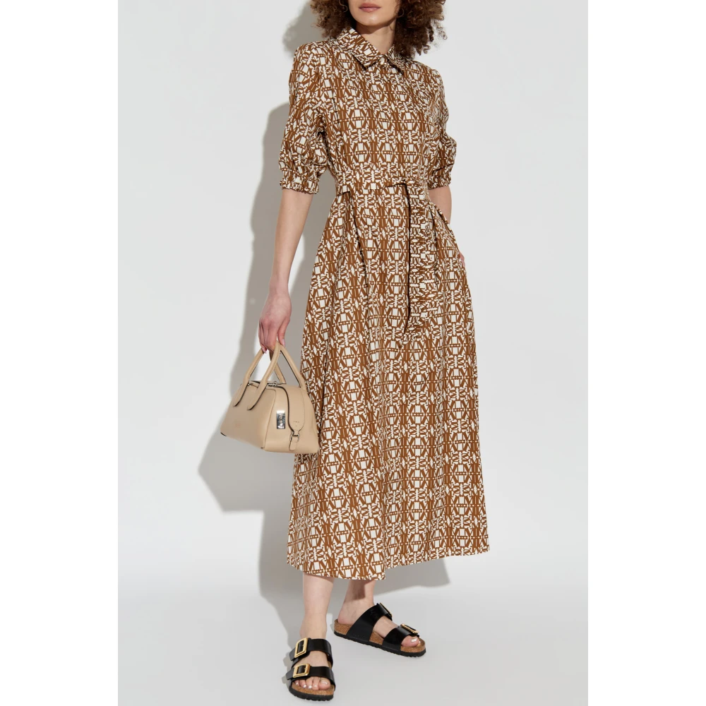 Max Mara Jurk met 'Luxigi' monogram Brown Dames