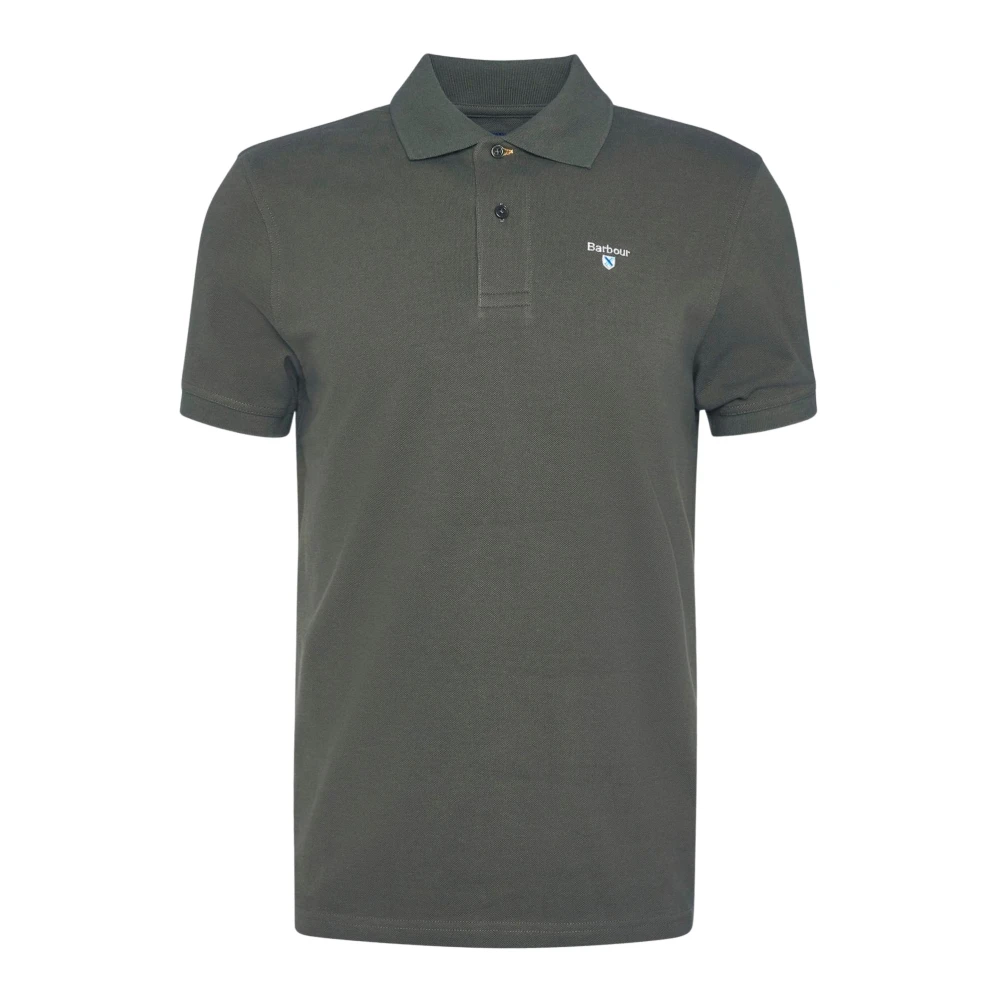 Barbour Green Polo Shirts, Male, L, Sports Polo