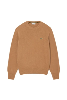 Carded Wool Crew Neck Sweater
