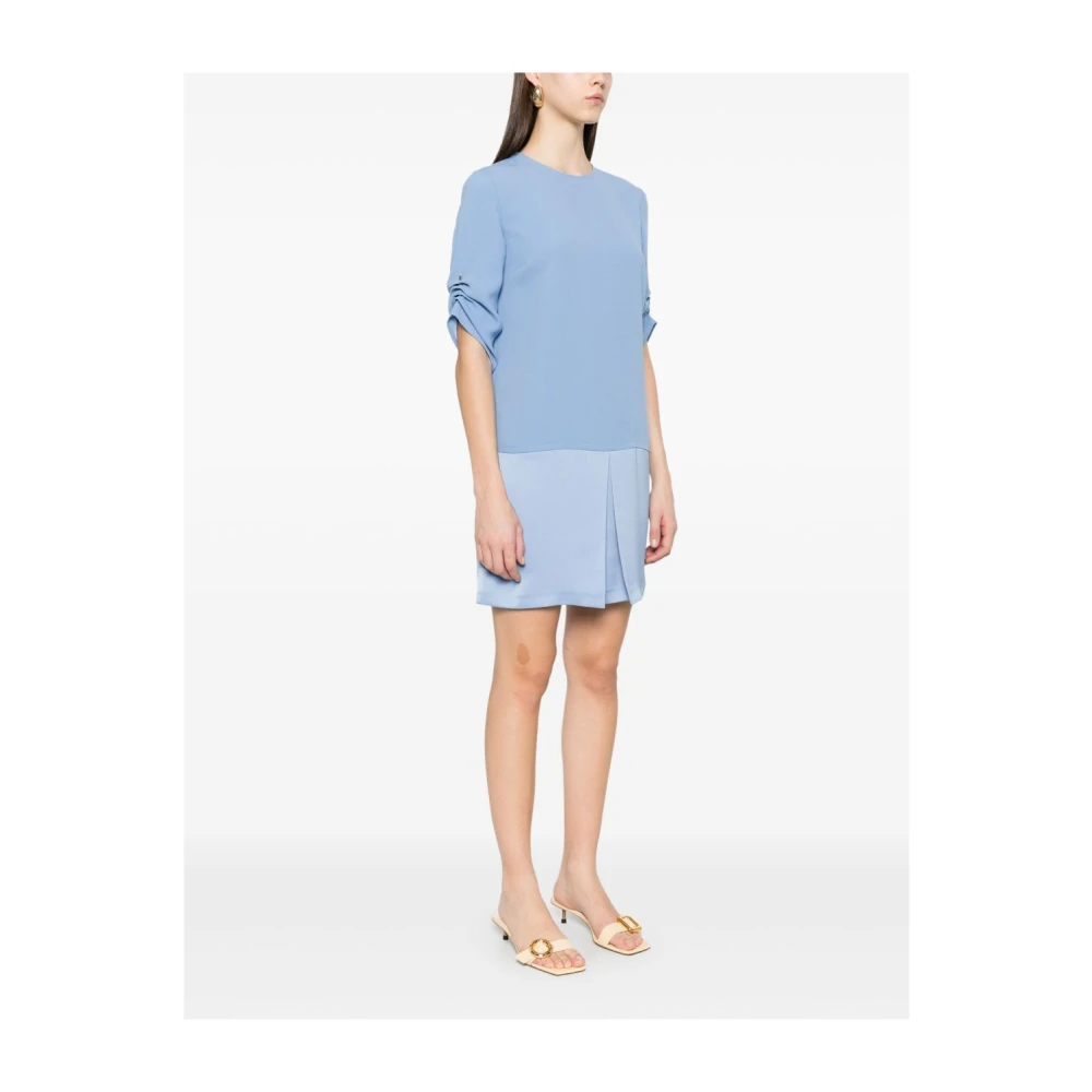 Liu Jo Blauwe Jurken met Sleutelgatdetail Blue Dames