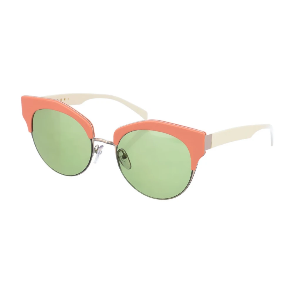 Marni Women's Pink Sunglasses, One Size, Oval Blue-Green Sunglasses