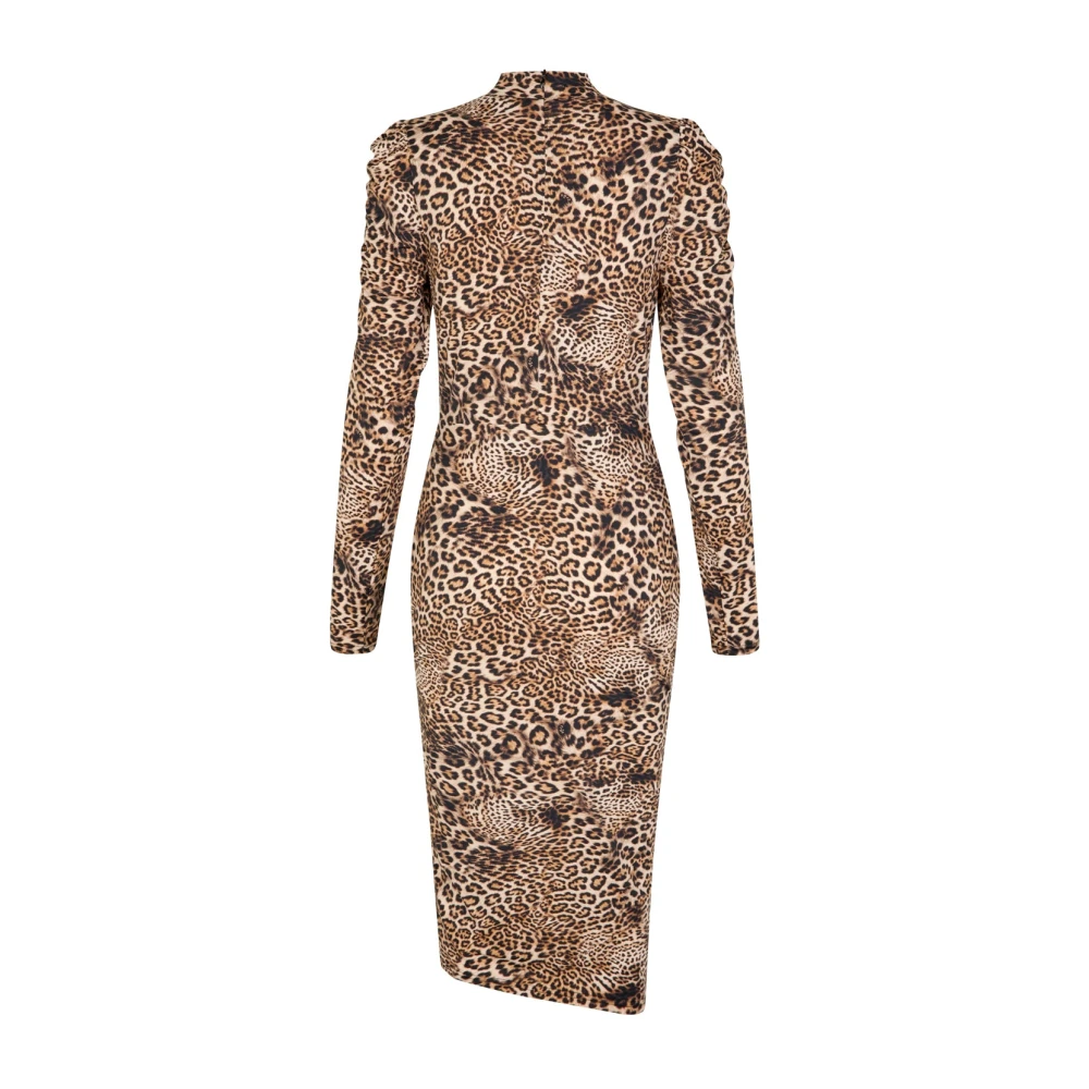 Cras Aansluitende jurk in coole dierenprint Brown Dames