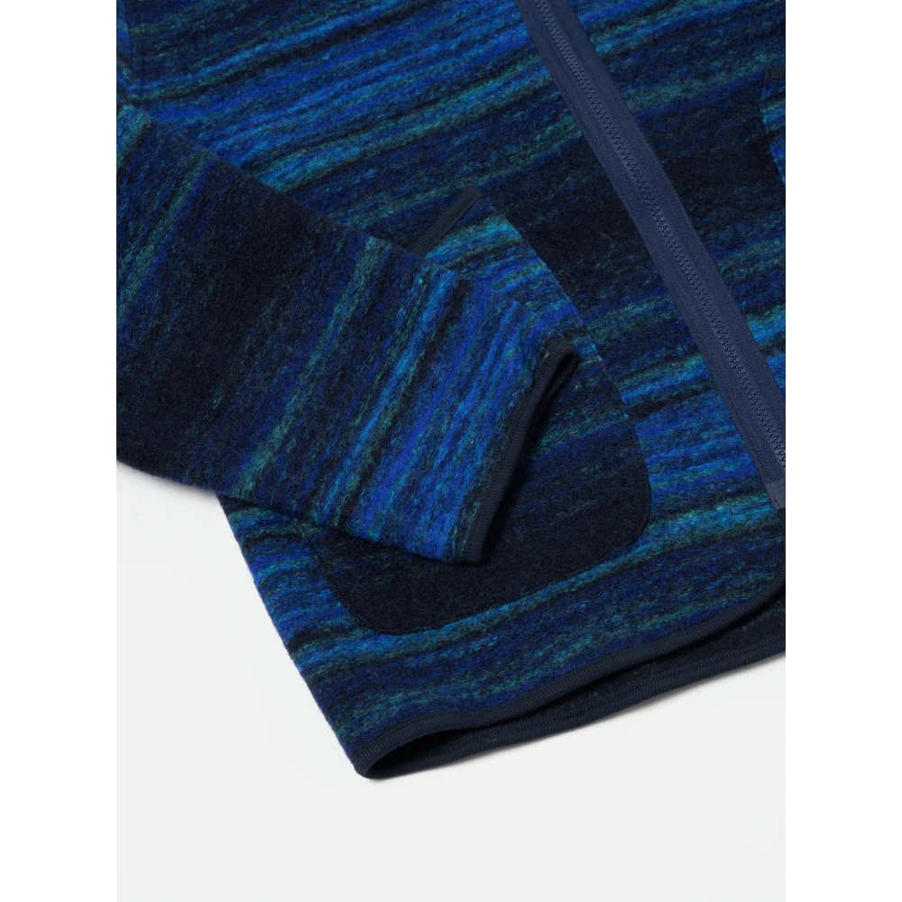 Universal Works Militaire voering jas Eenvoudige vorm Blue Heren