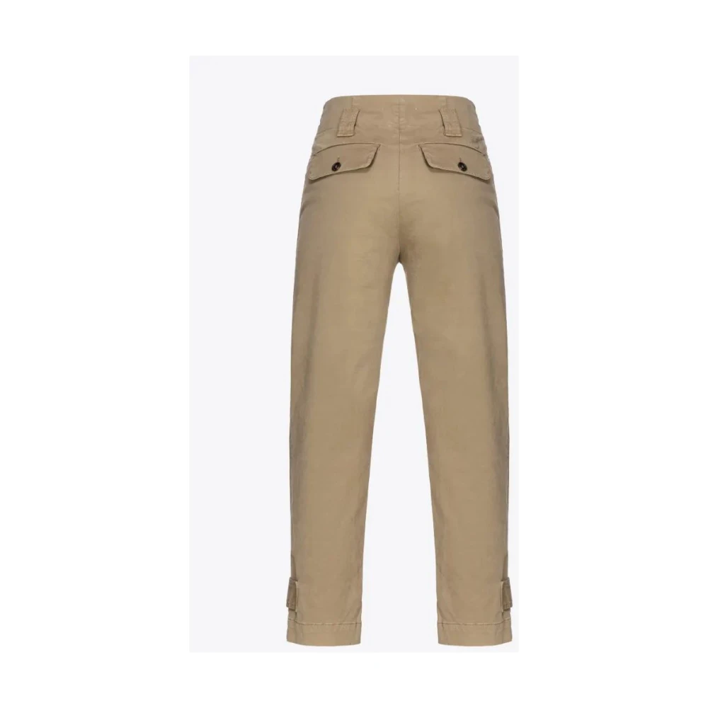 pinko Cargo broek in stretch katoen satijn Brown Dames