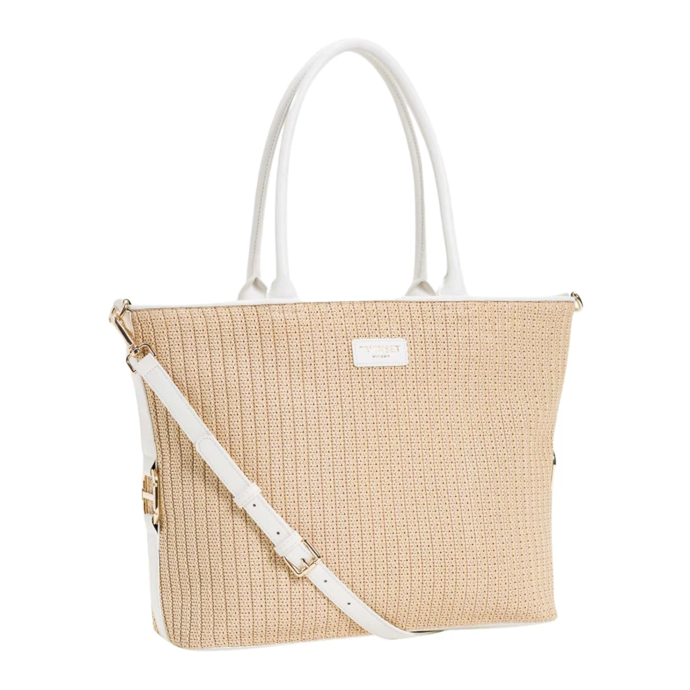 Twinset Stro Shopper Tas met Afneembare Band Beige Dames