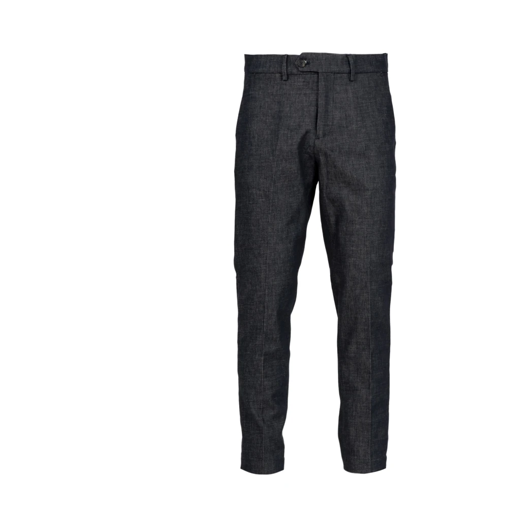 Roy Roger's Blauwe Katoenen Chino Wortelbroek Blue Heren