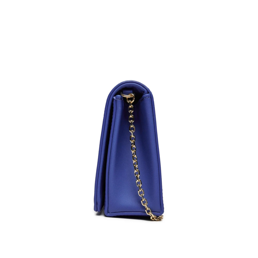 Love Moschino Blauwe Paillet Schoudertas Blue Dames