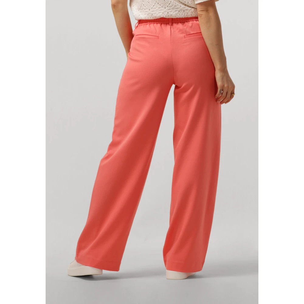 Object Wijde Pijp Oranje Broek Orange Dames