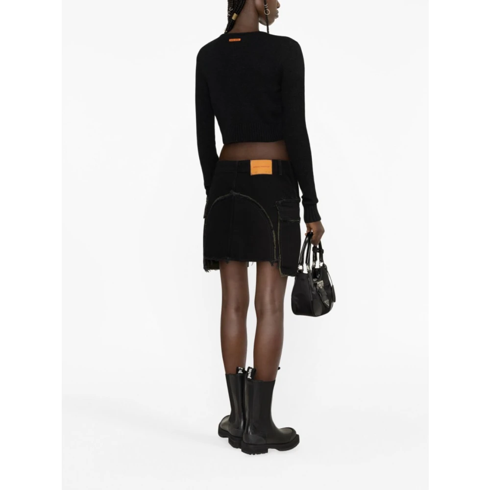 Heron Preston Zwarte Open Voorkant Cardigan Trui Black Dames