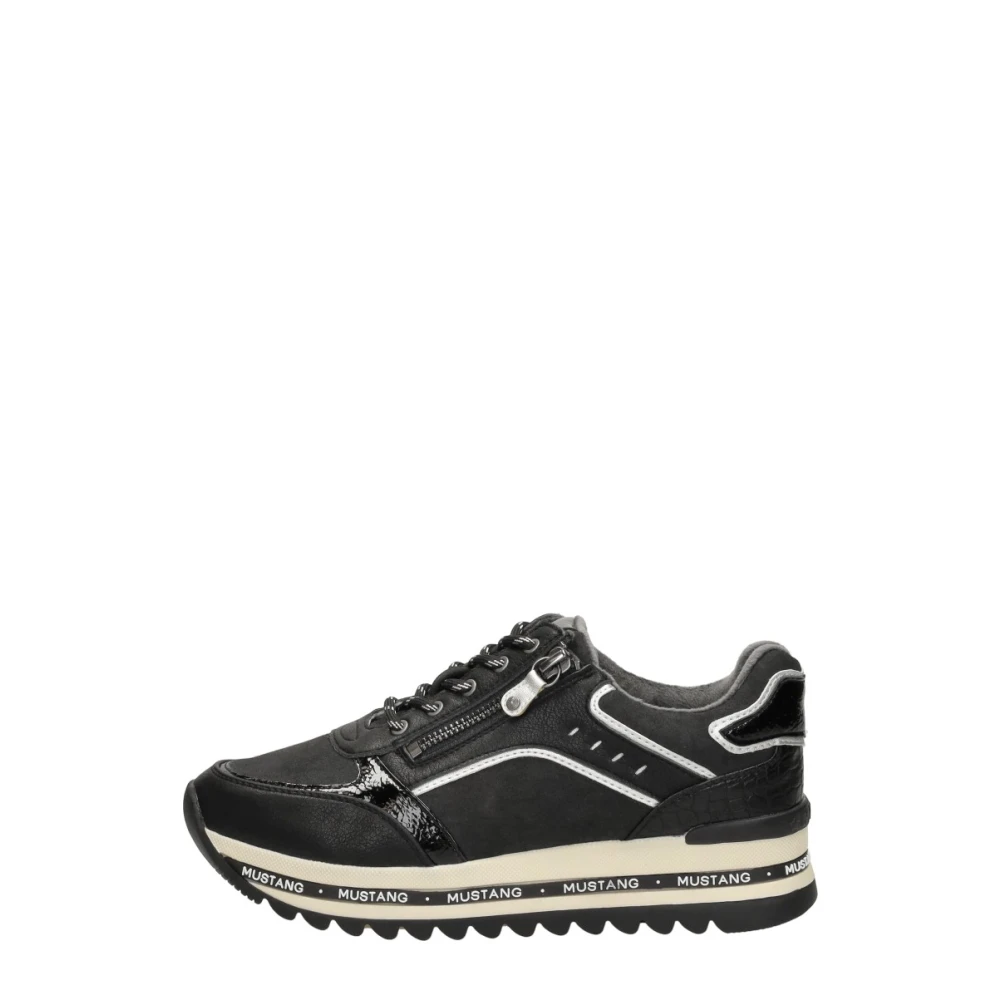 Mustang Sneakers Laag Dames Schoenen Zwart