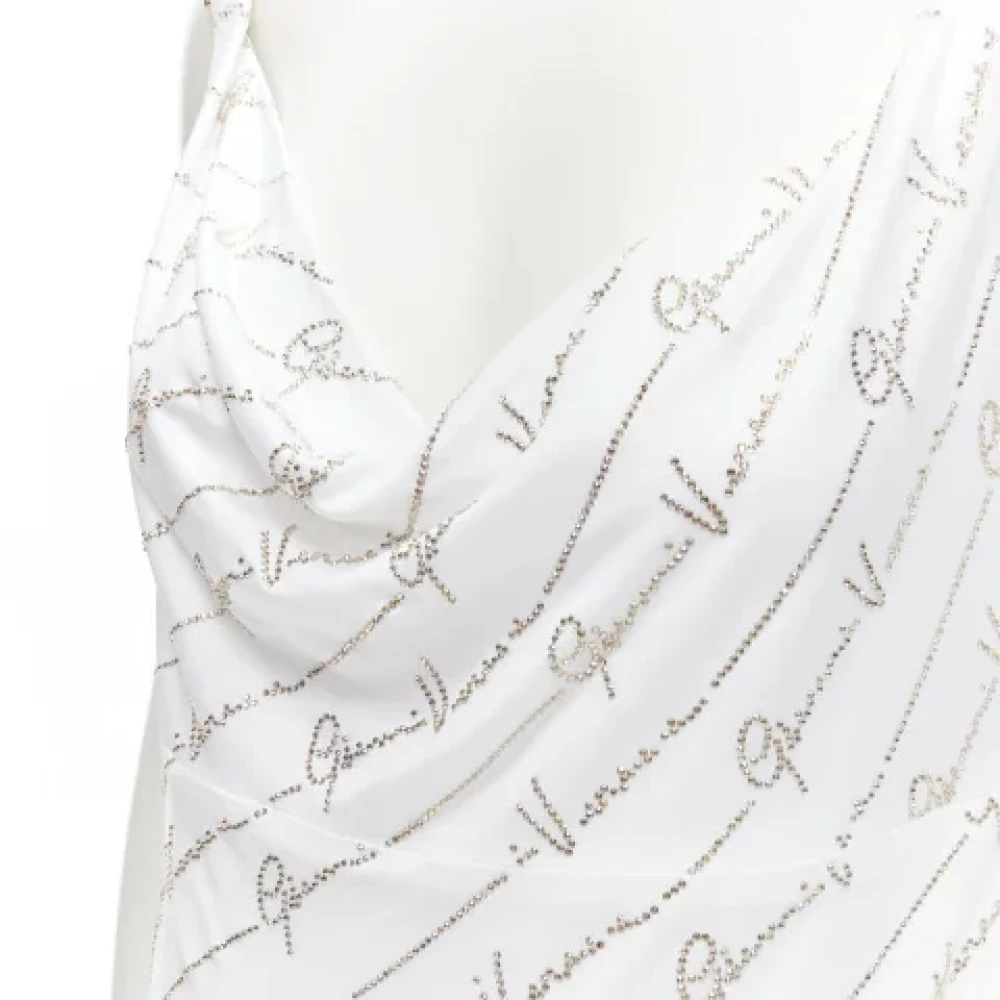 Versace Pre-owned Viscose dresses White Dames
