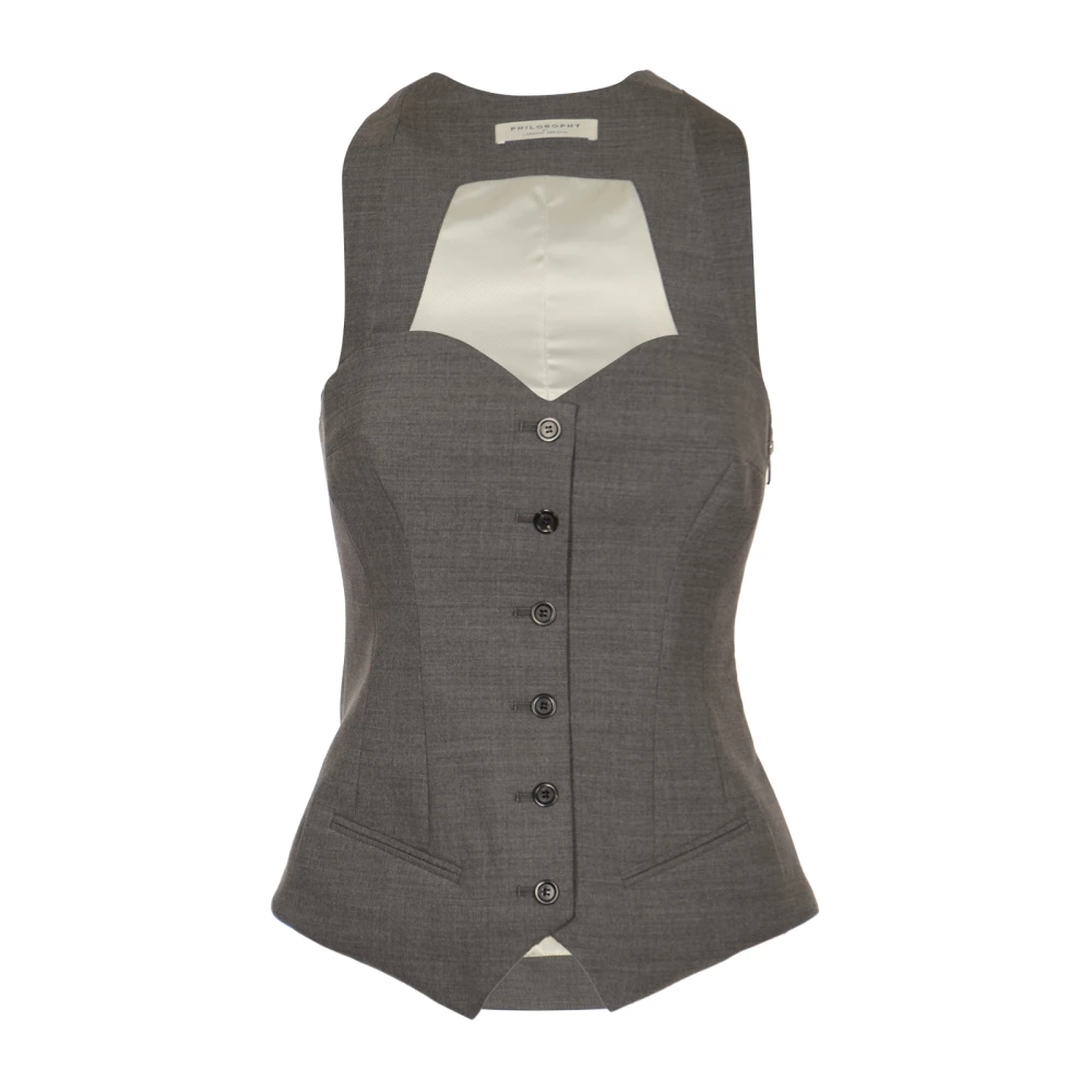 Philosophy di Lorenzo Serafini Grijze Top door Lorenzo Serafini Gray Dames