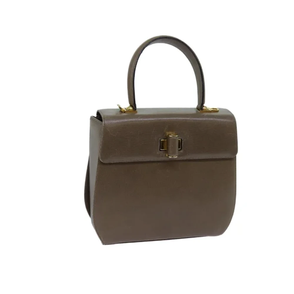 Salvatore Ferragamo Pre-owned Leather handbags Beige Dames