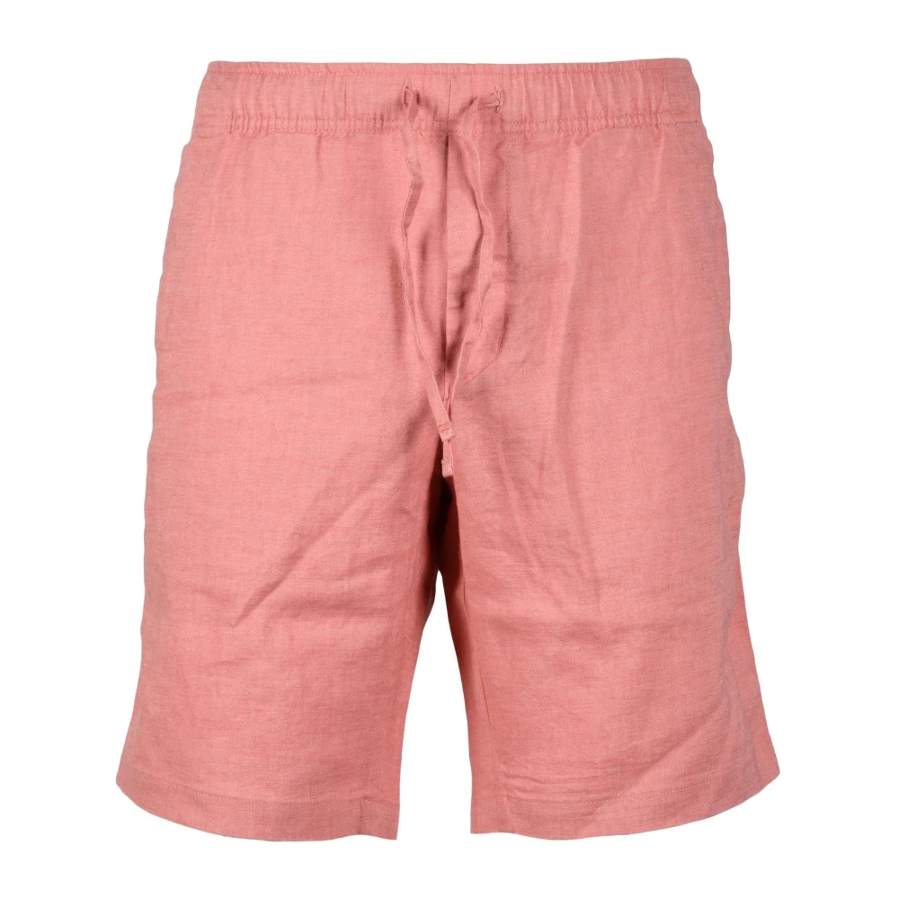 Tommy Hilfiger Linnen Bermuda Shorts Pink Heren