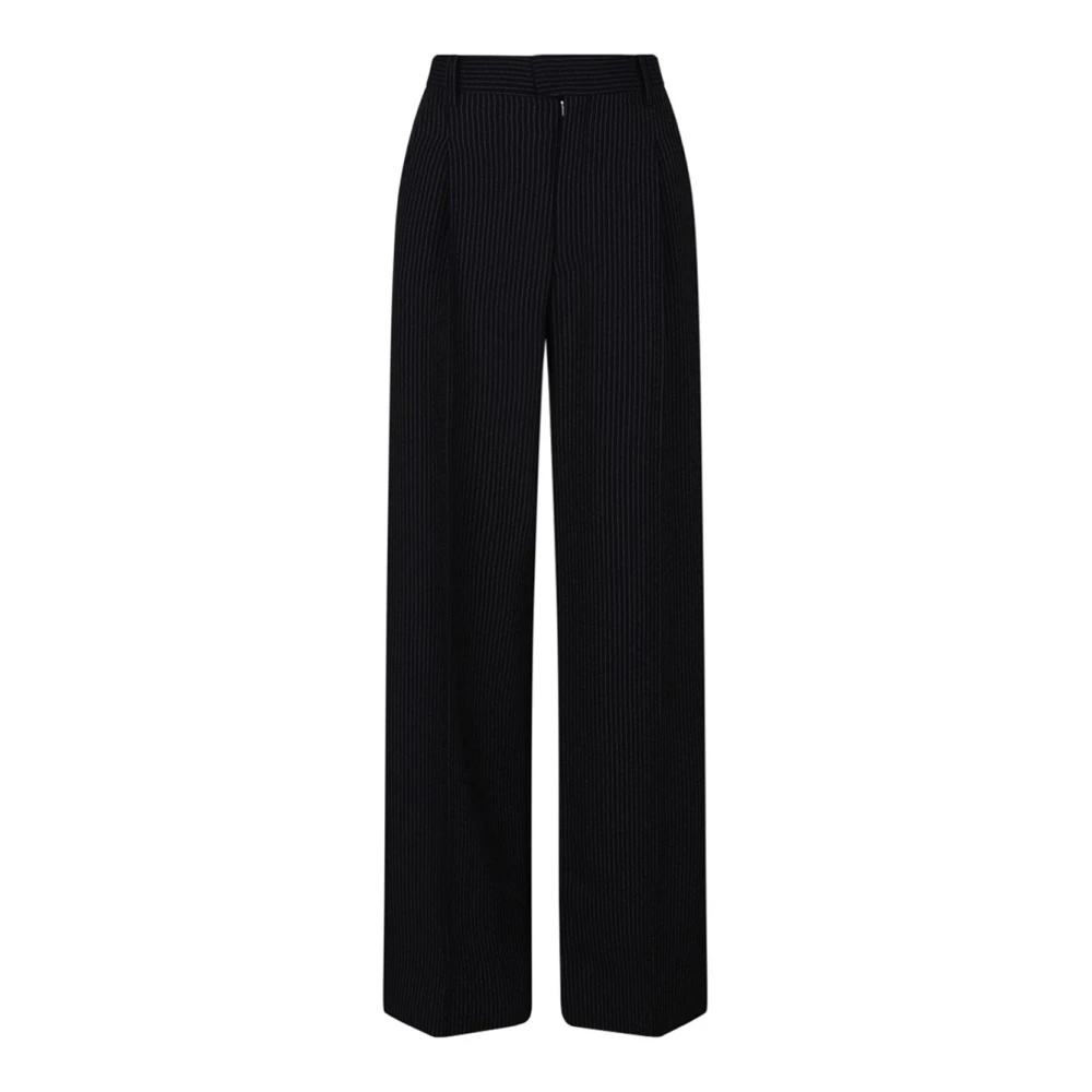 Isabel marant Midnight Blue Pinstripe Tailored Trousers Black Dames