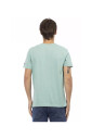 t-shirt-homme-en-coton-vert-a-col-en-v