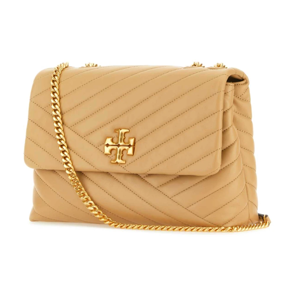 TORY BURCH Kira Schoudertas in Roze Leer Beige Dames