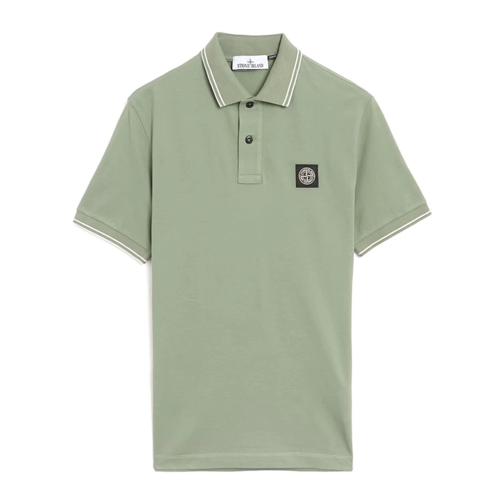 Stone Island Men's Green Polo Shirts, S, Polo