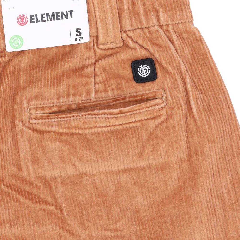 Element Oranje Chino Broek met Elastische Tailleband Orange Heren