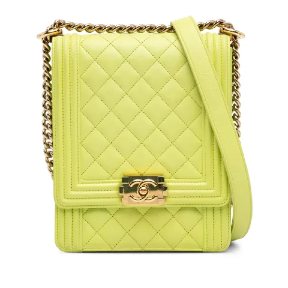 Chanel Vintage Pre-owned Leather shoulder-bags Green Dames
