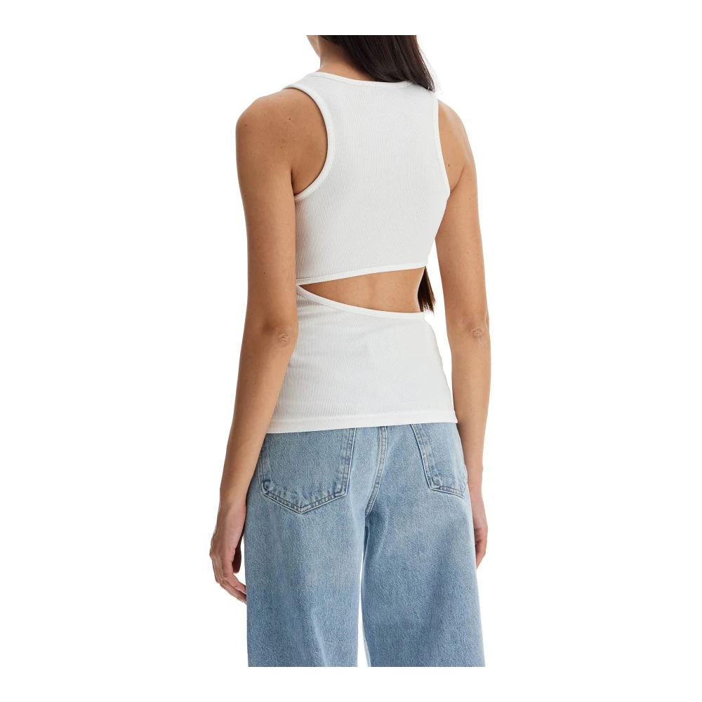 Christopher Esber Stressverlichtende Mouwloze Ribtop White Dames