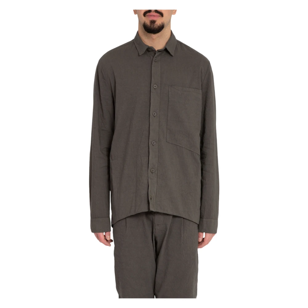 Transit Pinstripe Shirt in Tonal Stijl Gray Heren